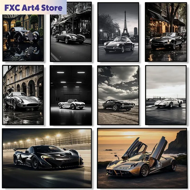 Luxury Lifestyle Store - Frameless Modern Famous Brand Cars Poster