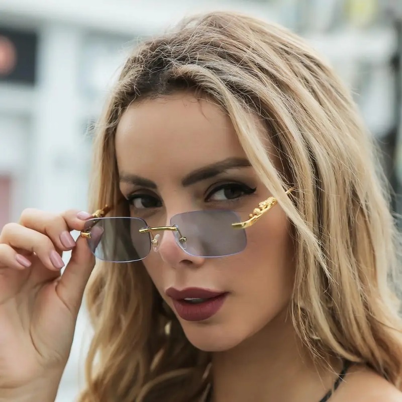 Rimless Square Sunglasses Wome - Luxury Lifestyle Store ulasan dan harga